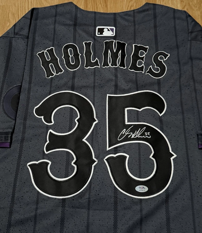 Clay Holmes Signed Autographed New York Mets City Connect Jersey PSA COA #35 - Image 2 of 4