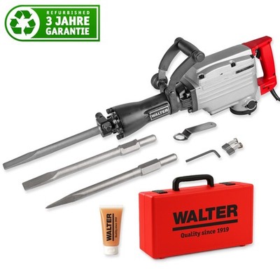 WALTER Refurbished Stemm- und Abbruchhammer 1700W inkl. Spitzmeißel, Flachmeißel