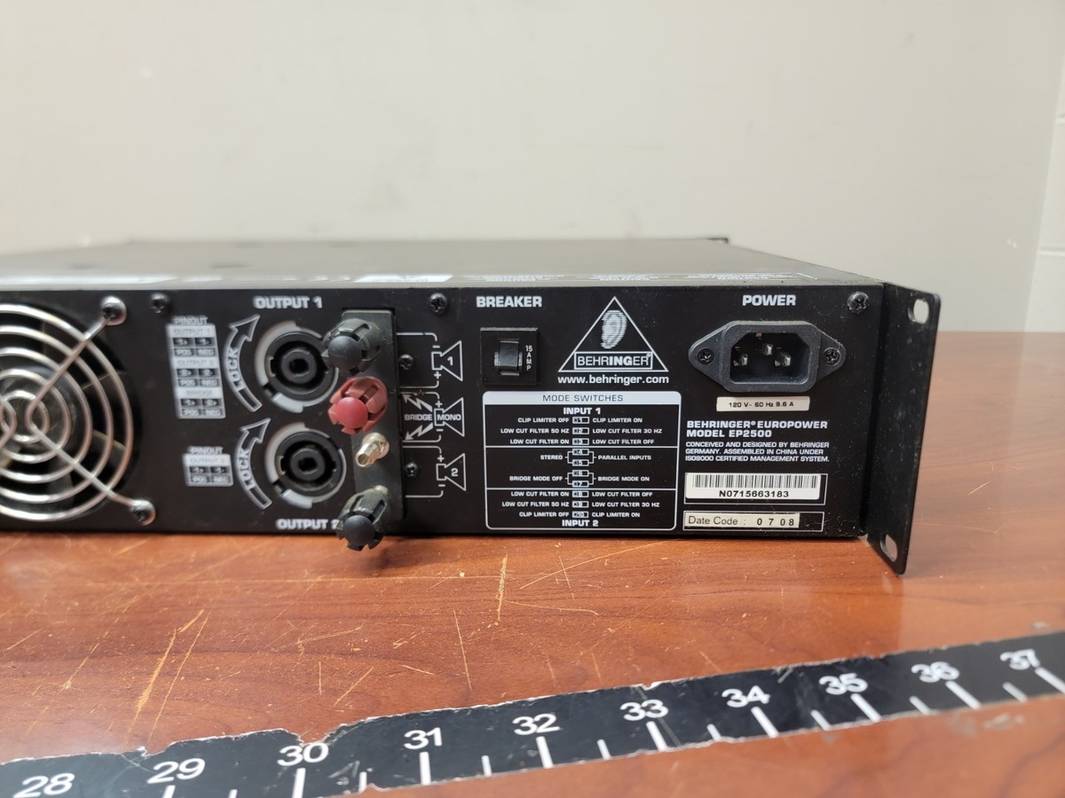 Behringer Europower EP2500 2-Channel Power Amplifier | eBay