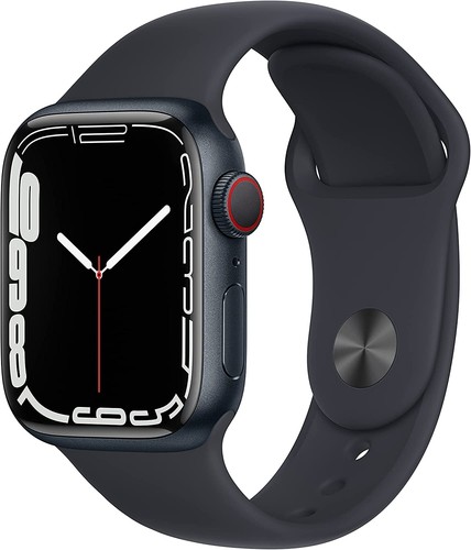Apple Watch Series 7 GPS + LTE w/ 41MM Midnight Blue Aluminum Case & Sport Band