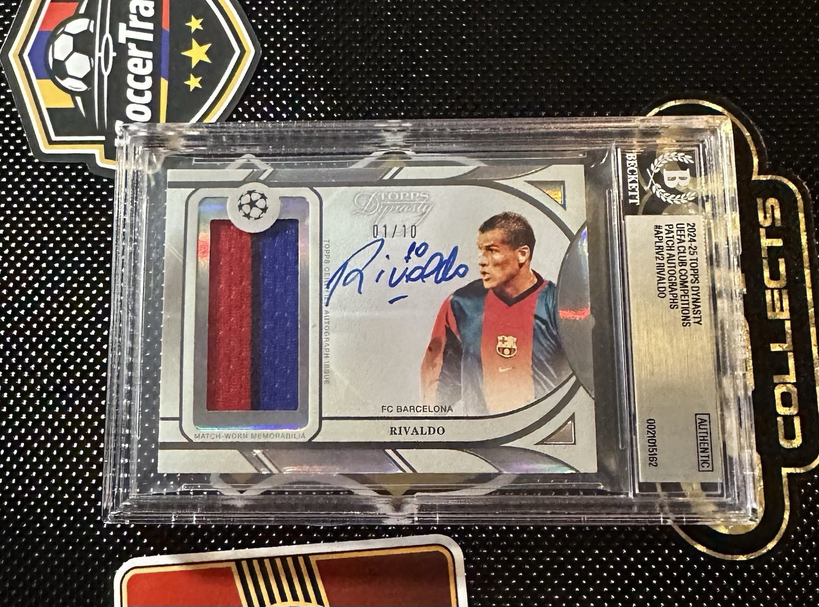 2024-25 Topps Dynasty UCC Rivaldo Game-Worn Patch On-Card auto /10 BGS Auth 🔥