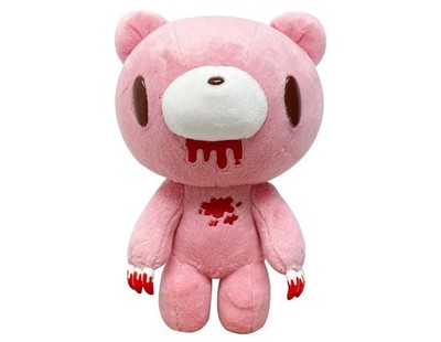 Set of 3 Gloomy Bear, Emo, Punk, 8-inch Stuffed Animal Plush -  Black and Pink