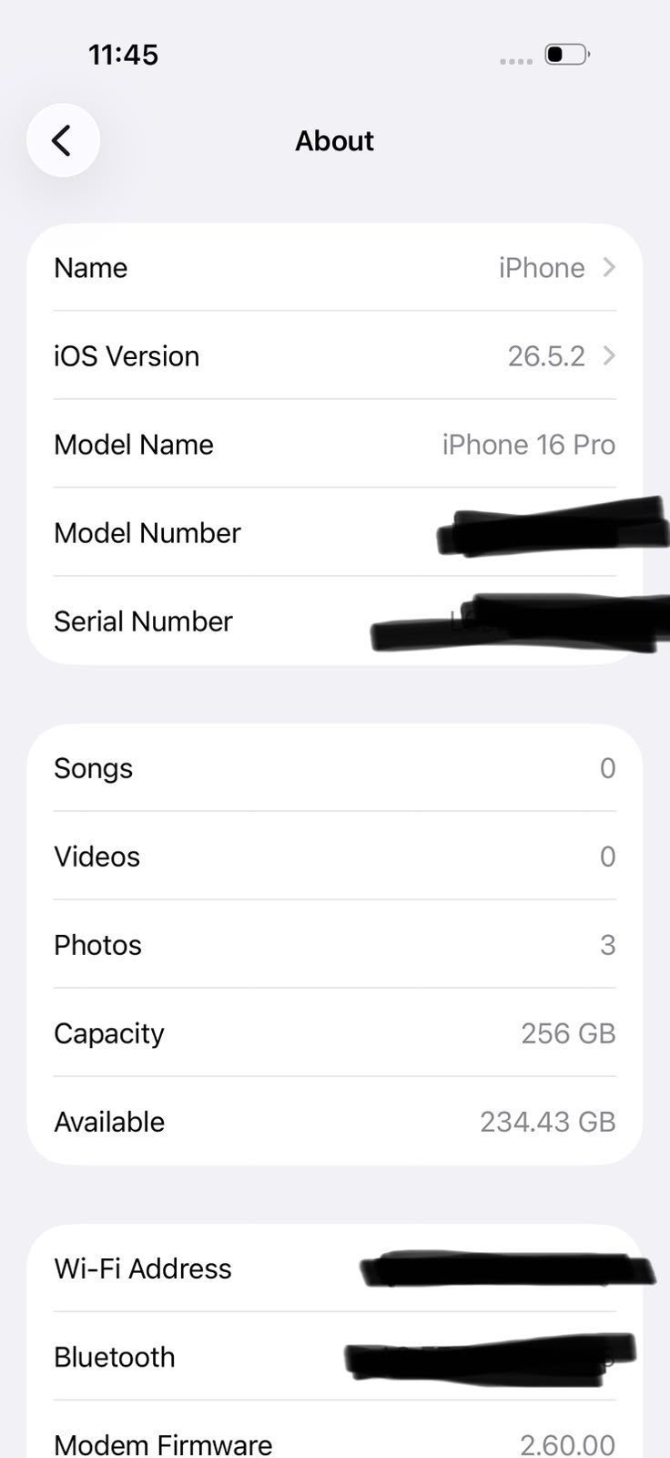 Apple iPhone 16 Pro 256GB, Black Titanium, Unlocked, Boxed