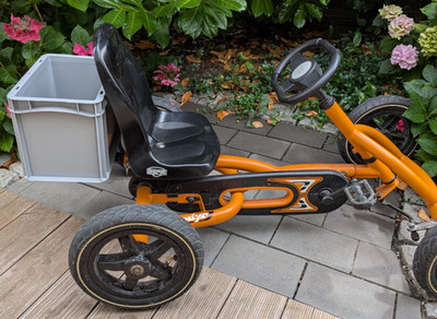 Transportbox für Berg GoKart Kettcar Buzzy / Buddy / Reppy wie Anhänger GRAU