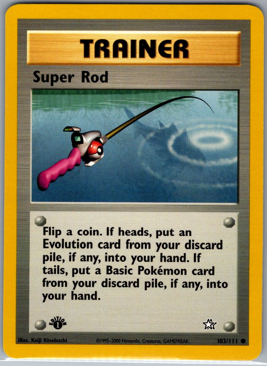 Super Rod 103/111 1st Edition Non Holo Neo Genesis - Pokemon Card - NM