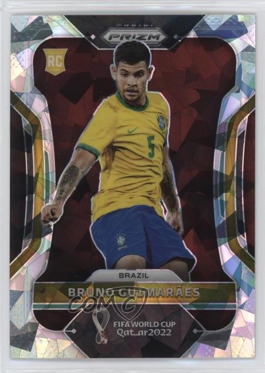 2022 Panini Prizm World Cup Qatar Ice Prizm Bruno Guimaraes #27 Rookie RC 4s3