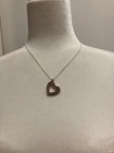 3 Sterling Silver Pendant Necklaces: Amethyst Heart,  Sterling Heart,  Crystal — photo 10