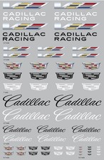 Cadillac Racing Logos Transfer Decal sheet