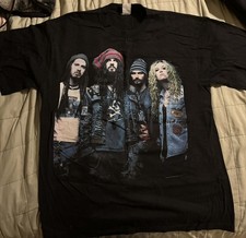 Vintage 1996 White Zombie Glow In The Dark Black Band Tee Size XL