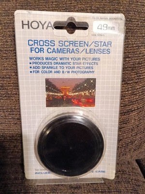 Hoya 49mm Cross Screen Star Effect Camera Lens Filter Japan NOS