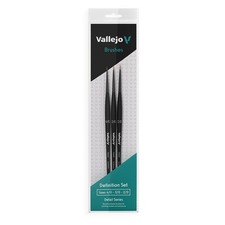 Vallejo Brush Set: Definition: Synthetic fibers Sizes 4/0, 3/0  2/0 