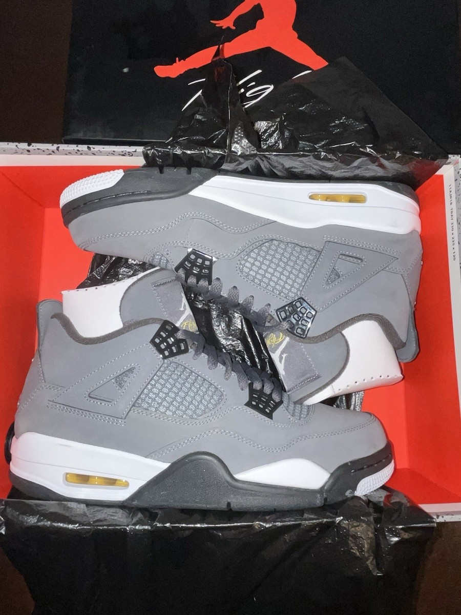 308497-007 Nike Air Jordan 4 Retro Cool Grey Chrome Dark Charcoal