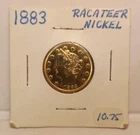 1883 Racketeer Gold Plated Liberty Head V Nickel Extremely Fine XF Coin