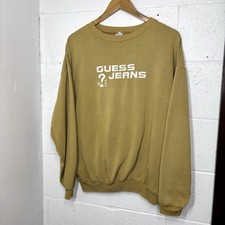 Vintage 90s Guess Jeans  Crewneck Embroidered Logo Sweatshirt Sz L