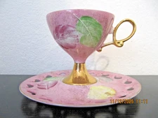 Nasco  Beautiful Footed Cup and Saucer Del Coranado Japan