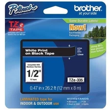 Brother International Label Tape - 0.50" Width 1 Each Model Tze335
