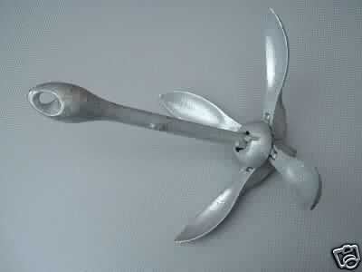 >>>> NEW FOLDING GALVANISED BOAT ANCHOR 12.0 KILO<<<< - Picture 2 of 3