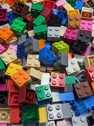 660pcs LEGO 2x2 Bricks Assorted Colors Bulk Lot Mix #3003 City Blocks