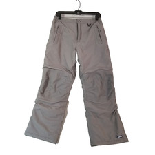 Lands End snow pants youth 14 gray insulated snowboard outdoor 30X29