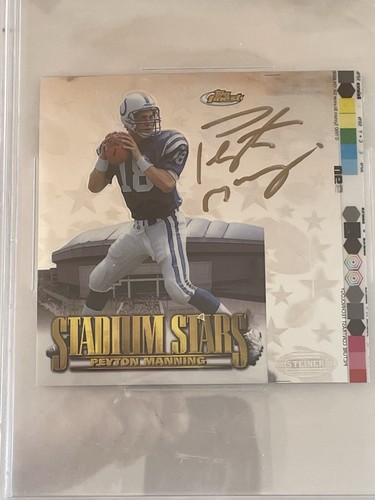 1998 Peyton Manning AUTO ROOKIE Finest Stadium Stars Jumbo #SS9 JSA Pop 1 - Picture 2 of 5