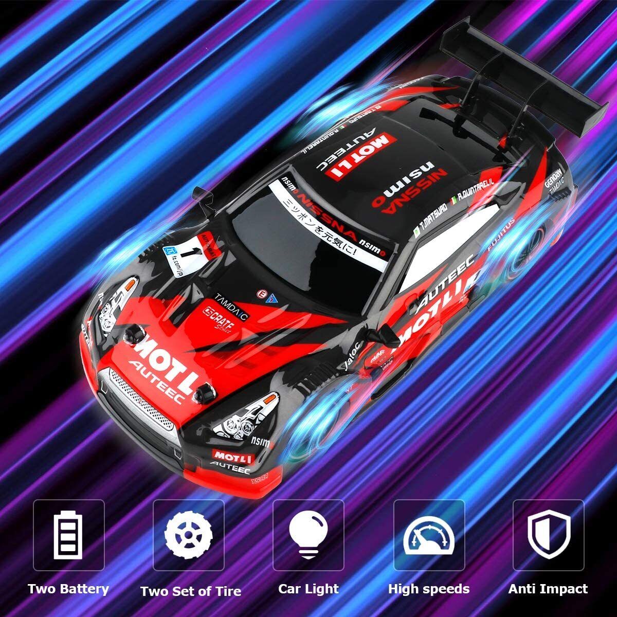 1/16 RC Auto GT Drift Car RC Sport Rennwagen Hochgeschwindigkeits Drift  Fahrzeug