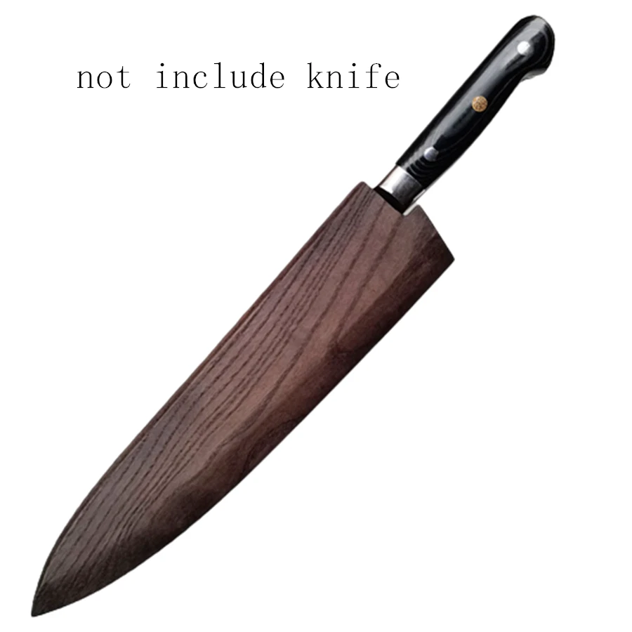 8 inJapanes Chef's Knife Sheath Gyuto Knife Wood Saya Blade Protector Guard Case