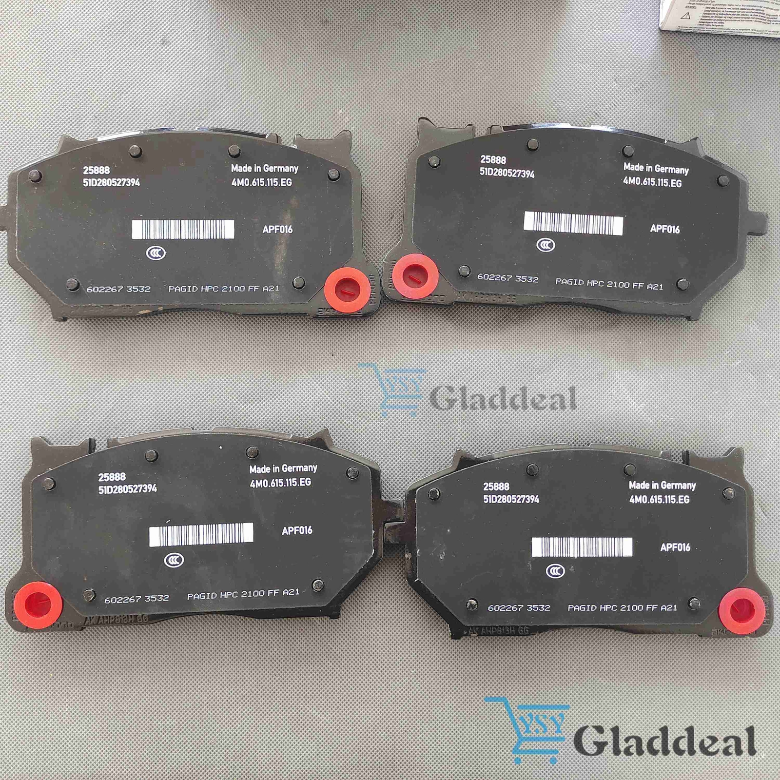 Front Brake Pad Kit With Sensors For Lamborghini Urus 2018-2020 4M0698151AR