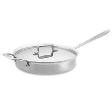 All-Clad d5 Polished 5-ply Stainless-Steel 3-Qt Sauté Pan with lid