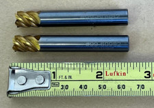 LOT OF 2: 3/8 VTS CARBIDE END MILL 99-60982, .375" DIA, 2-1/2" OAL, 5FL SQUARE