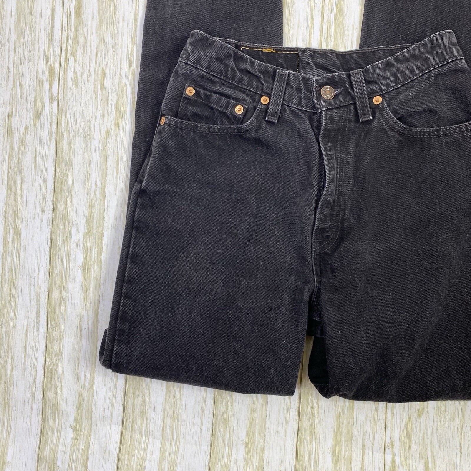 Vintage Levi’s 512 Women’s Size 7 / US 24 Black Slim Fit Tapered High Rise Jeans image 4
