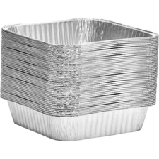 50 Pack 9x9 Disposable Aluminum Foil Pans for Baking, Meal Prep Square Deep Pan