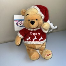 Disney Beanie Mini Bean Bag Plush-Snowflake Sweater Pooh-8" Tall-NWT