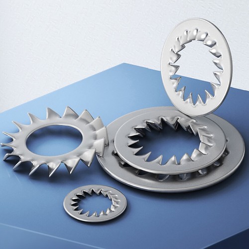 HEXHUASR Innenzahn-Sternscheiben 50 Stück M5 - Messing Sicherungsscheiben