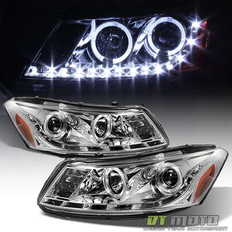 For 2008-2012 Honda Accord Sedan Projector Headlights w/LED