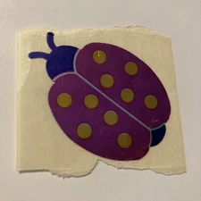 Vintage 1980’s Foil Shiny Pink And Purple Hambly Ladybug 2”