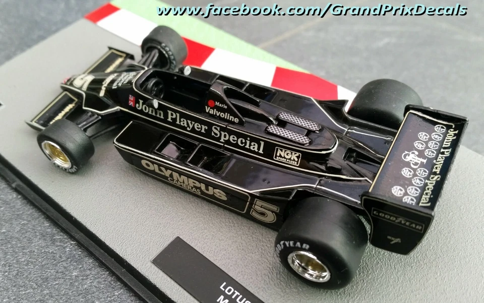 LOTUS 79 1978 Jarier / Peterson Driver Conversion Decals JPS 1/43 scale F1CC IXO - Image 4 of 4