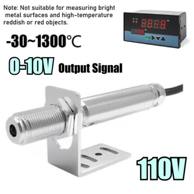 0-10V Non-contact Infrared Thermometer Sensor 110V Temperature Tool W/Controller