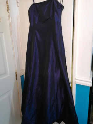 strapless open back dress Purple Satin Mermaid Straps Long Formal Dress, Purple Long Prom Dress –  Cutedressy main image 0
