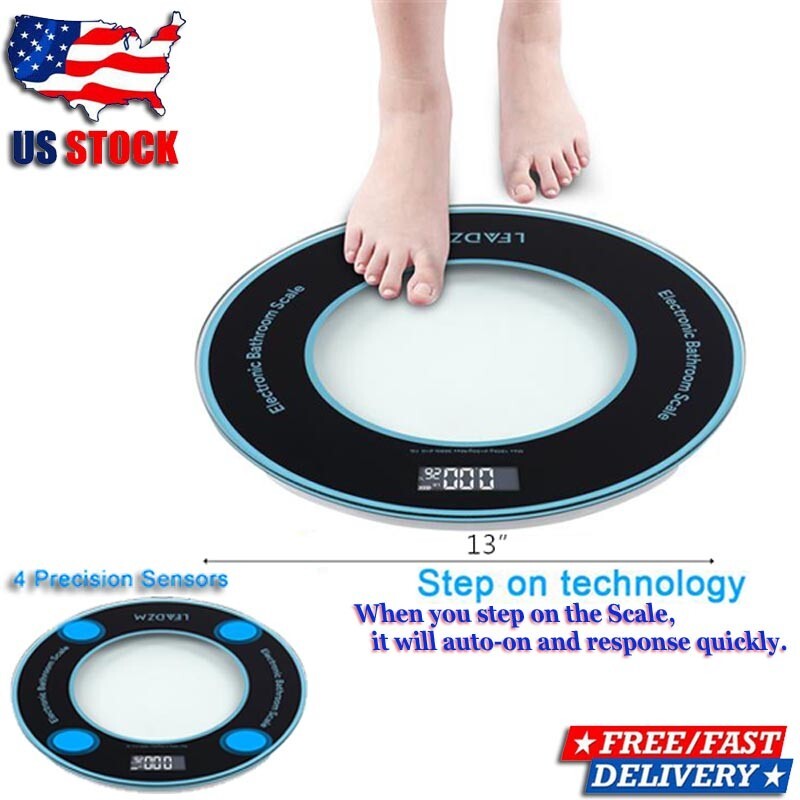 glass body scale with digital lcd display in stock