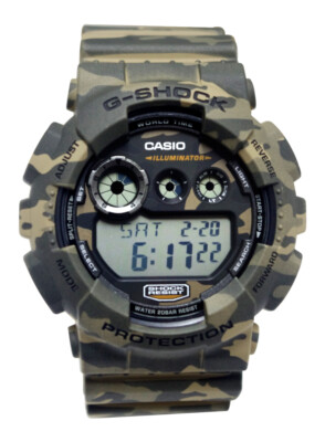 Casio GD120CM-5 G-Shock Brown Green Camouflage Men Watch NEW