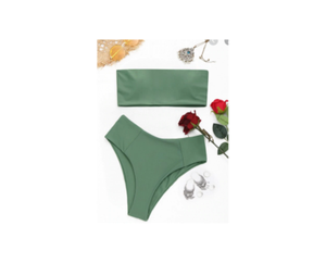 zaful high cut bandeau bathing suit