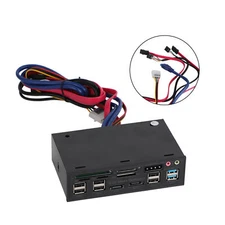 5.25" USB 3.0 SATA eSATA PC Front Panel Media Dashboard Internal Card Reader USA
