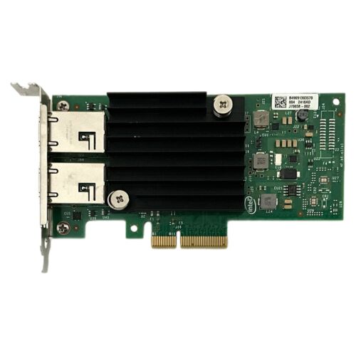10GB RJ45 Dual Port X550-T2 Intel OEM NIC Converge Ethernet Card Low Bracket - Picture 2 of 8