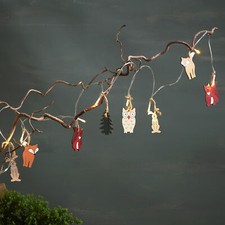 LED Lichterkette, Kinderzimmer, Advent. Lichterkette, Tiermotive, Holzfiguren