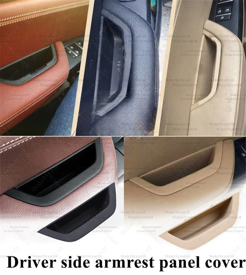 Conjunto de cubierta de cuero con manija de tirador de puerta interior para BMW X3 X4 F25 F26 2010-2016 Foto 2 de 4