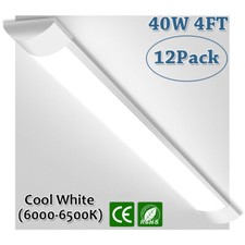 12 PACK 4FT LED SHOP LIGHT 6500K Daylight Fixture LED Ceiling Lights Garage Lamp