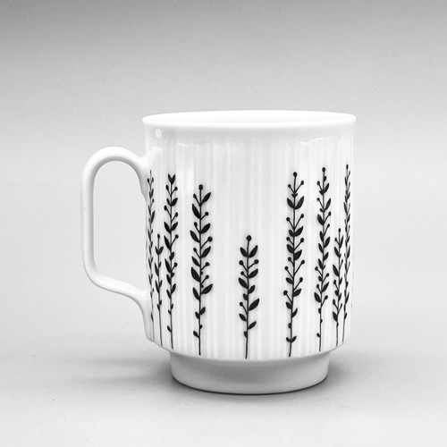 BUY 1-11 ROSENTHAL Polar Blume VARIATIONS Black White DEMITASSE CUP SAUCER SETS - Picture 5 of 20