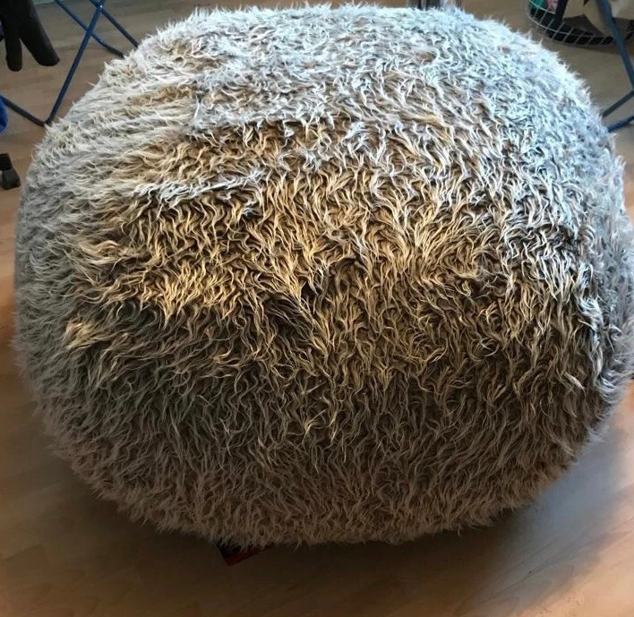 Original FatSak (vetsak) Sitzsack Flokati grau Large - Bild 2 von 4