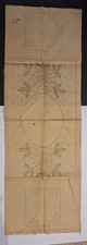 vtg needle rug Hooking punch canvas vanity set 26 x15 9 x9 floral