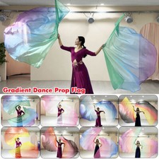 Dance Props Semi-Round Flags Colored RWith Telescopic Sticks Stage Performance